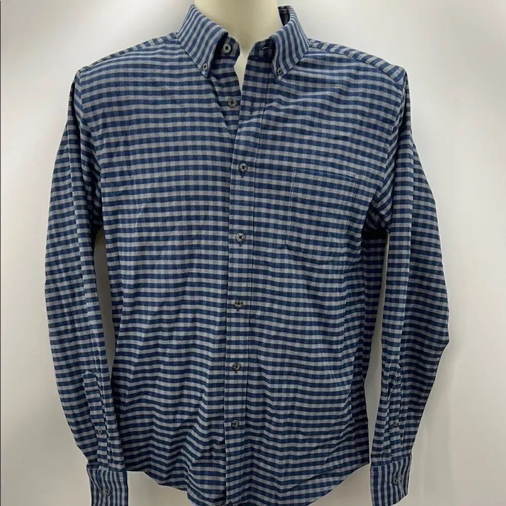 UNTUCKit Blue Casual Gingham Button Down Shirt